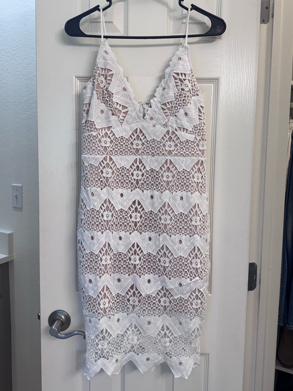 Lulus White Lace Slip Dress - Elegant Spaghetti Strap Size S
